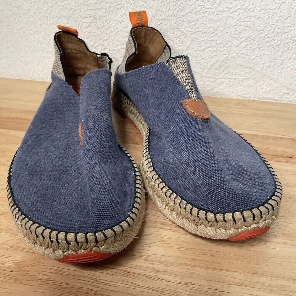 Instint Denim Espadrille Flats‎ Sneakers Spain Women Size 46/US14 Blue/Orange